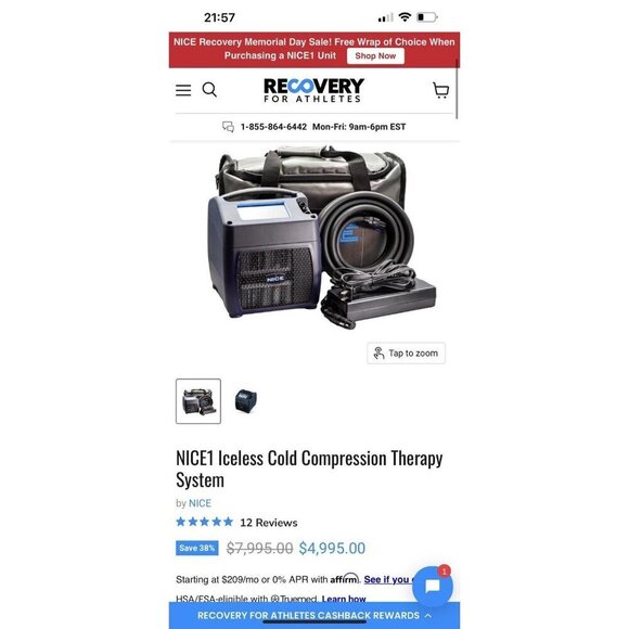 Nice1 Compression Sleeve For Nice Iceless Machine Shoulder Wrap - Picture 5 of 5